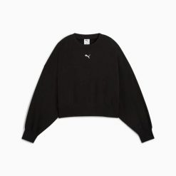 Bluza damska Puma WARDROBE ESS OVER-OVERSIZED TR 62974801. Czarne bluzy bez kaptura damskie Puma, l, z bawełny. Za 181.33 zł.