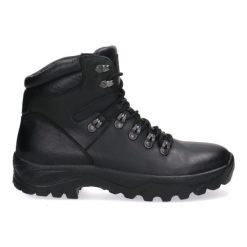 Wytrzymałe trzewiki myśliwskie, buty trekkingowe w góry Pollonus czarny 6-0127-001 Knieja czarne czarne. Czarne buty trekkingowe męskie ze skóry, bez zapięcia, trekkingowe. Za 785.40 zł.