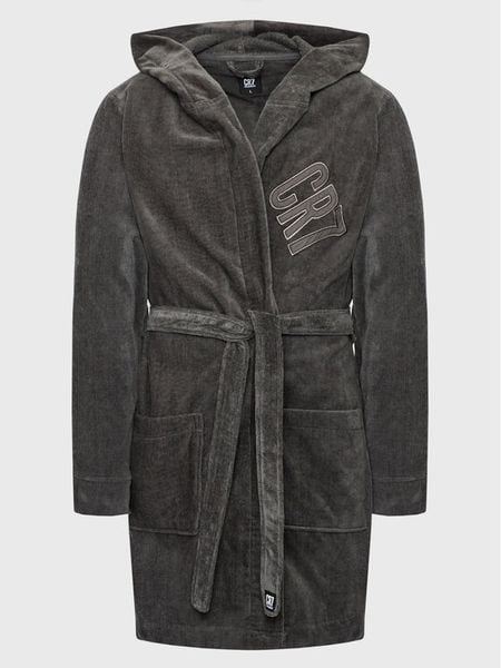 Cristiano Ronaldo CR7 Szlafrok 8740-93-411 Szary. Szare szlafroki męskie Cristiano Ronaldo CR7, m, bez wzorów, z bawełny. Za 349.99 zł.