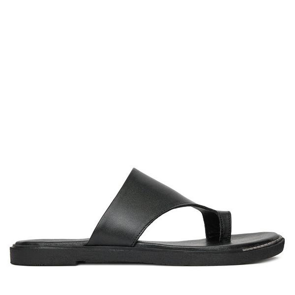 Klapki Lasocki. Czarne klapki damskie Lasocki, bez wzorów, bez obcasa. Za 169.99 zł.