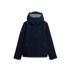 Bluza z kapturem Superdry Softshell Tech. Niebieskie kurtki softshell damskie Superdry., bez wzorów, z softshellu, z kapturem. W wyprzedaży za 428.50 zł.
