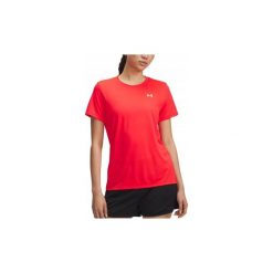 Koszulka T-Shirt Damski Under Armour Treningowy Szybkoschnący Lekki. Czerwone bluzki damskie Under Armour, bez wzorów, sportowe, bez kołnierzyka, bez ramiączek. Za 119.99 zł.