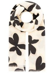 Zwillingsherz Szal "Simple Flower" w kolorze kremowo-czarnym - 180 x 88 cm rozmiar: onesize. Brązowe szaliki i kominy damskie Zwillingsherz, bez wzorów, z materiału. Za 60.95 zł.