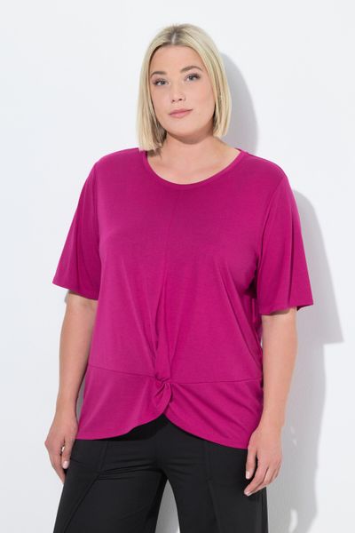 Damskie Koszulka funkcyjna antybakteryjna okrągły dekolt rękaw 1/2. Niebieskie t-shirty damskie Ulla Popken, plus size, bez wzorów, z dżerseju, bez kołnierzyka. Za 159.99 zł.