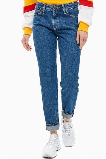 LEE ELLY SLIM DAMSKIE SPODNIE JEANSOWE JEANSY STRAIGHT BLUE L30XGAPT 112106866. Niebieskie jeansy damskie Lee. W wyprzedaży za 96.66 zł.