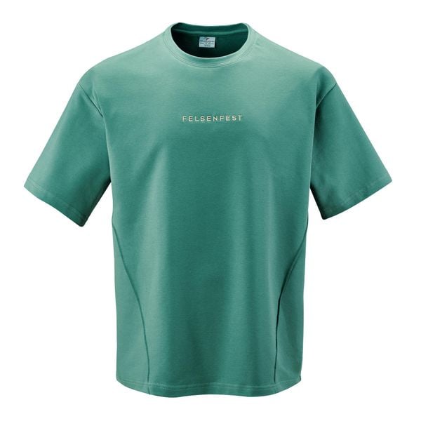 Koszulka boulderingowa Oversized Volumes. Brązowe bluzki damskie FELSENFEST, bez wzorów, z bawełny, sportowe, bez kołnierzyka, bez ramiączek. Za 159.99 zł.