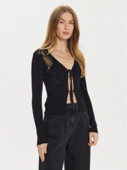 TWINSET Kardigan 242TP3193 Czarny Slim Fit. Czarne kardigany damskie Twinset, m, bez wzorów, z syntetyku. Za 659.99 zł.