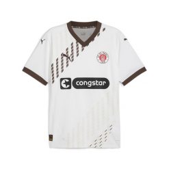 Męska koszulka wyjazdowa FC St. Pauli 24/25 PUMA White Espresso Brown. Białe t-shirty sportowe męskie Puma, m, bez ramiączek, do piłki nożnej. Za 400.50 zł.