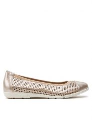 Caprice Baleriny 9-22151-42 Złoty. Żółte baleriny damskie Caprice, bez wzorów, ze skóry, bez obcasa. Za 182.99 zł.