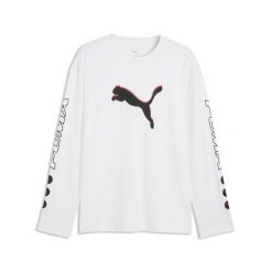 Męska koszulka z długim rękawem PUMA Sport Relaxed Street PUMA. Białe koszulki męskie z długim rękawem Puma, m, z bawełny. Za 159.00 zł.