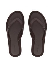 Tory Burch Japonki 162307 Brązowy. Brązowe klapki damskie Tory Burch, bez wzorów, z syntetyku, bez obcasa. Za 484.99 zł.