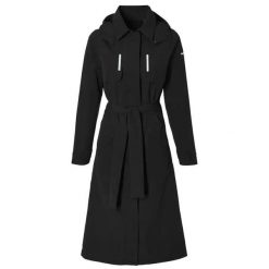 Damska kurtka wodoodporna Basil MosseTrench-Coat. Czarne kurtki przeciwdeszczowe damskie BASIL, s, bez kaptura. Za 668.50 zł.