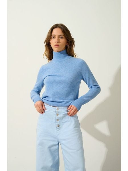 AUTHENTIC CASHMERE Kaszmirowy sweter "Eileen" w kolorze błękitnym rozmiar: XL. Niebieskie golfy damskie AUTHENTIC CASHMERE, xl, bez wzorów, z kaszmiru, bez ramiączek. Za 422.45 zł.