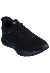 Buty sportowe męskie Skechers Bob Squad Chaos Solid Step. Czarne buty sportowe na co dzień męskie Skechers, z materiału, bez zapięcia, trekkingowe. Za 390.00 zł.