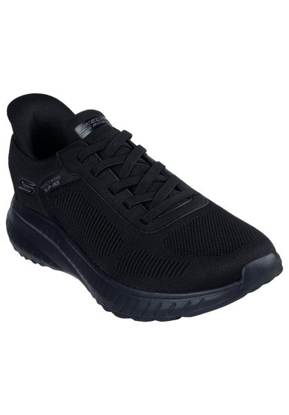 Buty sportowe męskie Skechers Bob Squad Chaos Solid Step. Czarne buty sportowe na co dzień męskie Skechers, z materiału, bez zapięcia, trekkingowe. Za 390.00 zł.