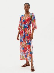 Selmark Sukienka plażowa BL596 Kolorowy Relaxed Fit. Sukienki damskie SELMARK, na plażę, s, bez wzorów, z syntetyku, bez kołnierzyka, bez ramiączek. Za 179.99 zł.