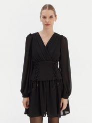 Rinascimento Sukienka koktajlowa CFC0126603003 Czarny Regular Fit. Czarne sukienki damskie RINASCIMENTO, xl, bez wzorów, z syntetyku, wizytowe, bez kołnierzyka, bez ramiączek. Za 489.99 zł.