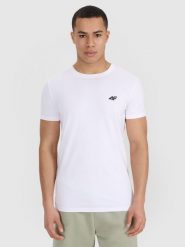 4F T-shirt slim gładki męski (2-pack) - biały M. Białe t-shirty męskie 4f, m, bez wzorów, z bawełny, bez kołnierzyka. Za 99.99 zł.