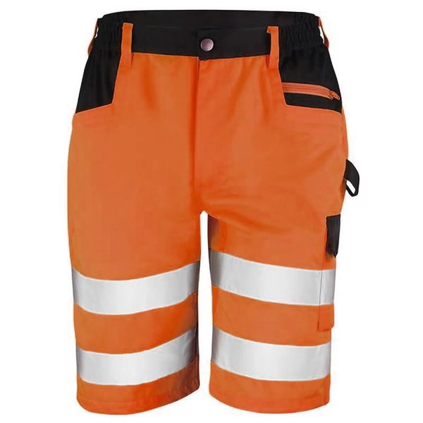 Podstawowe Męskie Odblaskowe Szorty Bezpieczeństwa Cargo. Brązowe szorty męskie RESULT, m, z bawełny, na fitness i siłownię. Za 166.99 zł.