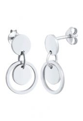 Elli Damskie Koło Geo Trend Boho Look w pozłącanym srebrze próby 925 Sterling Silver Kolczyki 1 ct. Szare kolczyki damskie Elli, pozłacane. Za 293.99 zł.