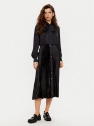 KARL LAGERFELD Sukienka koszulowa A1W13020 Czarny Regular Fit. Czarne sukienki damskie Karl Lagerfeld, bez wzorów, z syntetyku, bez kołnierzyka, bez ramiączek, koszulowe. Za 949.99 zł.