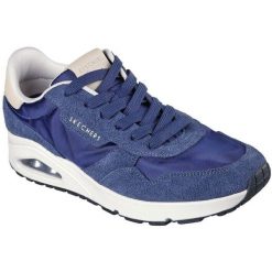 Buty sportowe męskie Skechers Uno vintage Dayz. Niebieskie buty sportowe na co dzień męskie Skechers, z materiału, bez zapięcia, trekkingowe. Za 490.00 zł.