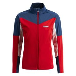Kurtka narciarska Swix Nordic XC. Czerwone kurtki męskie Swix, l, bez wzorów, z softshellu, bez kaptura, narciarskie. Za 731.95 zł.