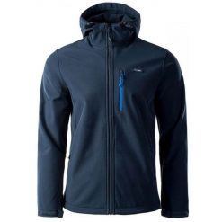 Kurtka męska Softshell Elbrus Iver - granatowa, Rozmiar M. Kurtki męskie ELBRUS, m, bez wzorów, z dzianiny, bez kaptura. Za 194.99 zł.