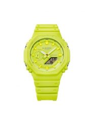 G-Shock Zegarek GA-2100-9A9ER Żółty. Żółte, analogowe zegarki męskie G-Shock. Za 389.99 zł.