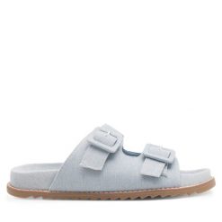 Klapki Jenny Fairy. Niebieskie klapki damskie Jenny Fairy, bez wzorów, bez obcasa. Za 129.99 zł.