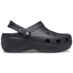 Klapki damskie Crocs CLASSIC PLATFORM CLOG. Czarne klapki damskie Crocs, bez wzorów, bez obcasa. W wyprzedaży za 161.97 zł.