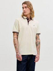 Jack & Jones Koszulka polo "Paulos" w kolorze beżowym rozmiar: L. Brązowe koszulki polo męskie Jack & Jones, l, bez wzorów, z bawełny, bez ramiączek. Za 91.77 zł.