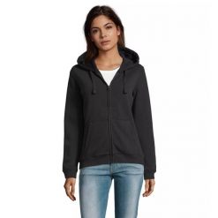 Damska bluza zapinana na zamek Sol's Spike. Czarne bluzy z kapturem damskie SOL'S, s, z bawełny. Za 214.00 zł.