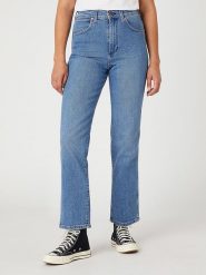 Wrangler Dżinsy - Regular fit - w kolorze niebieskim rozmiar: W33/L32. Niebieskie jeansy damskie Wrangler, z podwyższonym stanem. Za 136.13 zł.
