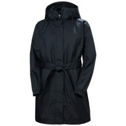 Damska kurtka wodoodporna Helly Hansen Classic Ins Trench. Niebieskie kurtki przeciwdeszczowe damskie Helly Hansen, xl, bez kaptura. Za 859.15 zł.