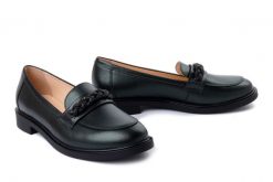 BIOECO BY ARKA 6418 2603 zielony, półbuty damskie. Zielone półbuty damskie Bioeco by Arka, bez wzorów, ze skóry, bez obcasa, na obcasie. Za 276.43 zł.