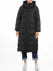 Replay Kurtka zimowa w kolorze czarnym rozmiar: M. Czarne kurtki damskie Replay, na zimę, m, bez wzorów, z puchu, bez kaptura. Za 697.85 zł.