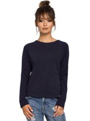 Be Wear Koszulka w kolorze granatowym rozmiar: XXL. Niebieskie bluzki damskie Be Wear, xxl, bez wzorów, bez kołnierzyka, bez ramiączek. Za 87.81 zł.