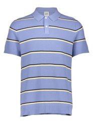 GAP Koszulka polo w kolorze błękitnym rozmiar: L. Niebieskie koszulki polo męskie GAP, l, bez wzorów, z bawełny, bez ramiączek. Za 85.95 zł.