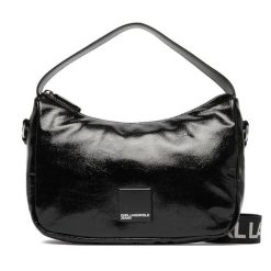 Torebka Karl Lagerfeld Jeans. Czarne torebki klasyczne damskie Karl Lagerfeld Jeans, bez wzorów, z jeansu, bez dodatków. Za 639.99 zł.