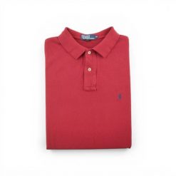 Second life - Koszulka polo męska z krótkim rękawem czerwona - Jak nowy. Czerwone koszulki polo męskie Ralph Lauren, m, bez wzorów, z materiału, bez ramiączek. Za 126.86 zł.