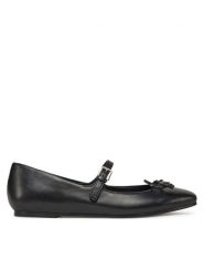 Guess Półbuty 173987 Czarny. Czarne półbuty damskie Guess, z aplikacjami, ze skóry, bez obcasa. Za 649.99 zł.