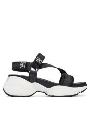 MICHAEL Michael Kors Sandały Bowie 43S6BWFA1B Czarny. Czarne sandały damskie MICHAEL Michael Kors, bez wzorów, ze skóry, bez obcasa, na płaskiej podeszwie. Za 739.99 zł.