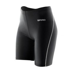 Szorty damskie Spiro Bodyfit. Czarne szorty damskie SPIRO, bez wzorów, z elastanu. Za 137.00 zł.