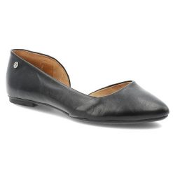 Baleriny damskie Maciejka płaskie i ze skóry licowej czarne 02445-20/00-5. Czarne baleriny damskie Maciejka, bez wzorów, ze skóry, bez obcasa, na płaskiej podeszwie. Za 179.00 zł.