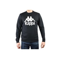 Kappa Sertum RN Sweatshirt, męska bluza. Czarne bluzy bez kaptura męskie Kappa, l, z bawełny. Za 89.99 zł.