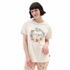 Koszulka z krótkim rękawem Damska Vans Wreath Of Flowers Bff Tee-B. T-shirty damskie Vans, s, bez wzorów, z bawełny, bez kołnierzyka. Za 235.25 zł.