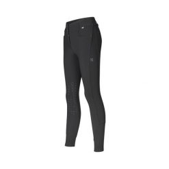 Spodnie jeździeckie mid grip dla kobiet Kingsland Kira. Czarne spodnie materiałowe damskie KINGSLAND, z aplikacjami, z materiału, eleganckie. Za 657.50 zł.