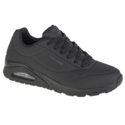 Buty do chodzenia męskie Skechers Uno Stand ON Air. Czarne buty sportowe na co dzień męskie Skechers, na lato, z gumy, bez zapięcia, trekkingowe. Za 339.99 zł.