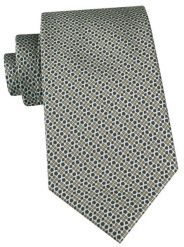 Męski Krawat - Chattier - Odcienie Zieleni, Drobny Wzór Geometryczny. Zielone krawaty i muchy męskie Chattier, bez wzorów, z tkaniny, eleganckie. Za 55.00 zł.